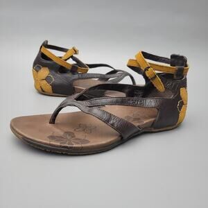 Merrell Lotta Gladiator Sandals Brown Leather Ankle Strap Comfort Shoes 8
